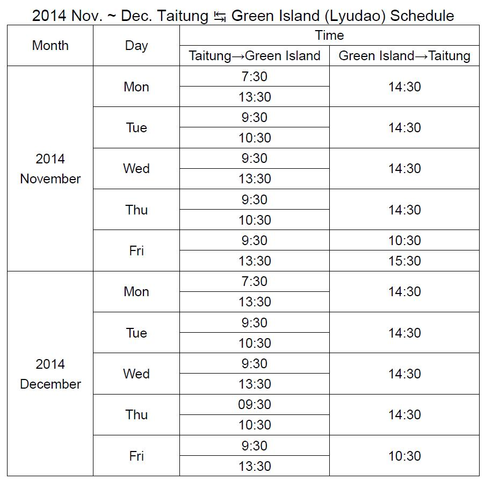 Ferry Schedule