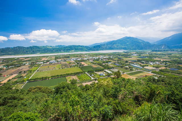 自鹿野高台眺望而下，飽覽市區景致