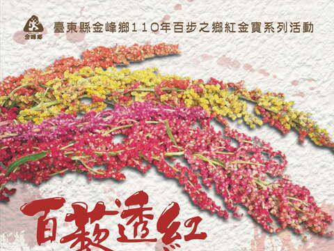 110年紅金寶系列活動-百藜透紅．紅藜記暨百合花記宣傳海報