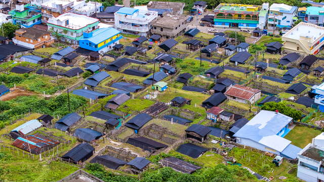 鳥瞰野銀舊部落-日景