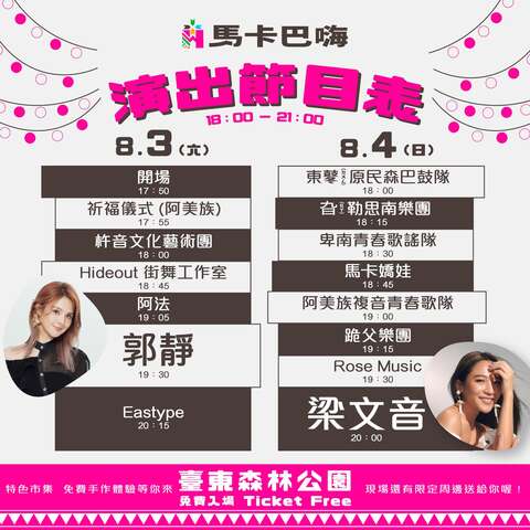 演出流程_圖片取自馬卡巴嗨 Makapahay Taitung