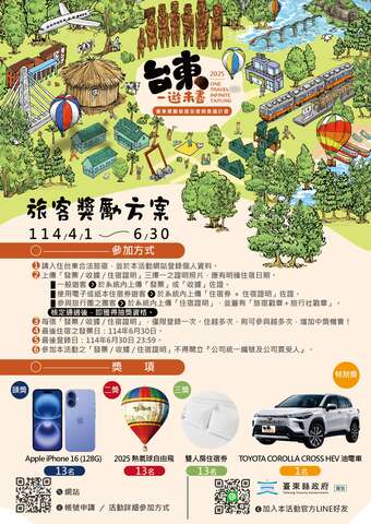 「台東一遊未盡－旅客抽大獎」活動_圖片取自台東縣政新聞