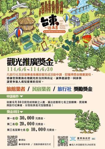 觀光推廣獎金_圖片取自台東縣政府縣政新聞