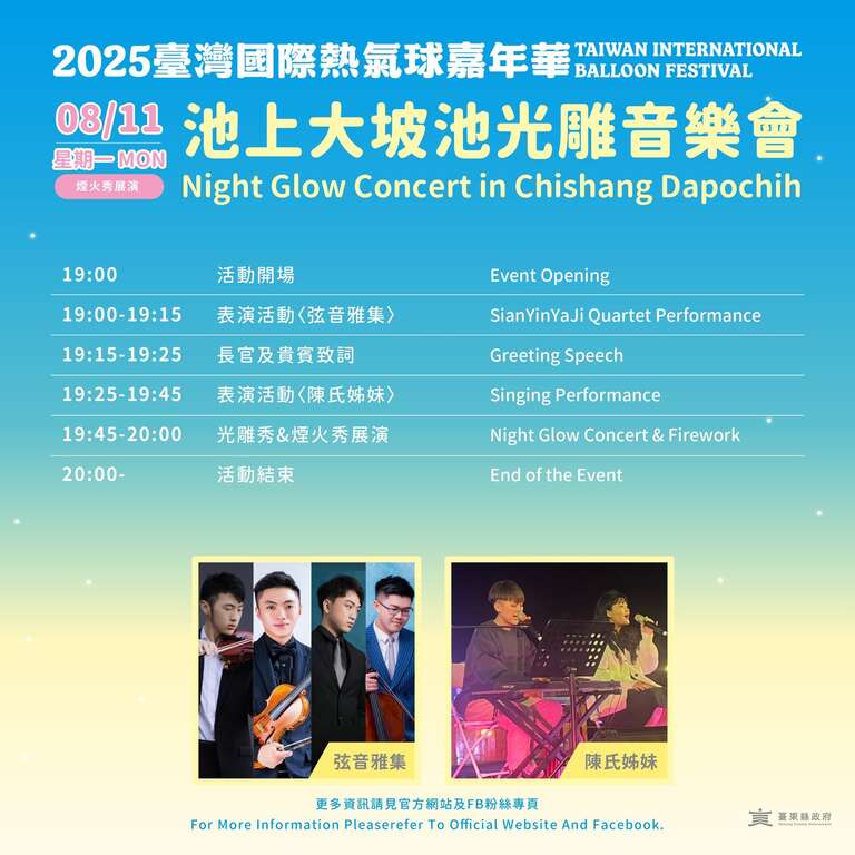 活動流程_圖片取自臺灣國際熱氣球嘉年華-Taiwan International Balloon Festival FB