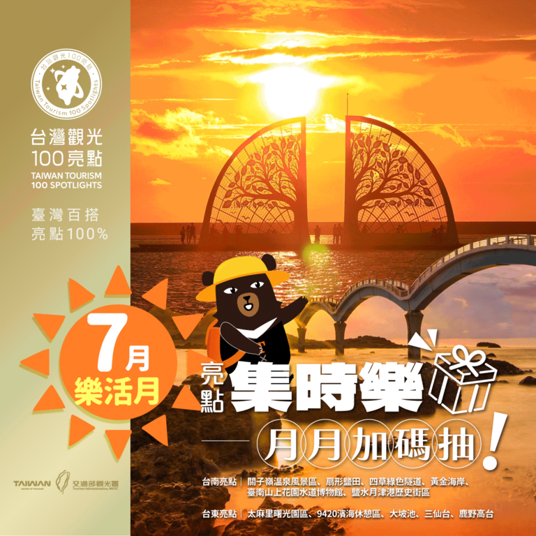 7月 台东、台南抽奖公告