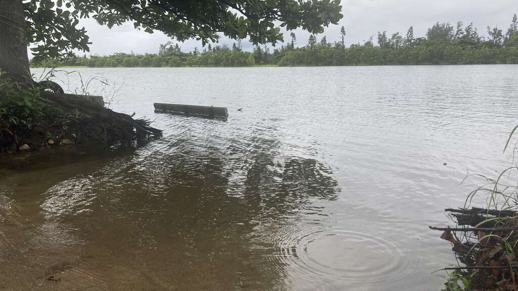 連日豪雨導致活水湖水位暴漲_照片取自臺東縣政府縣政新聞
