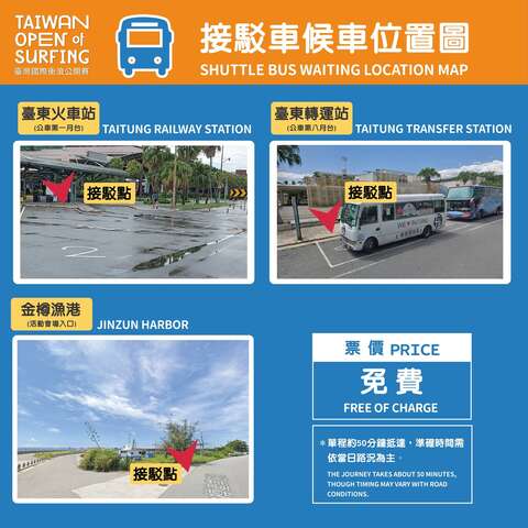 接駁車接駁地點_圖片取自臺東縣政府縣政新聞