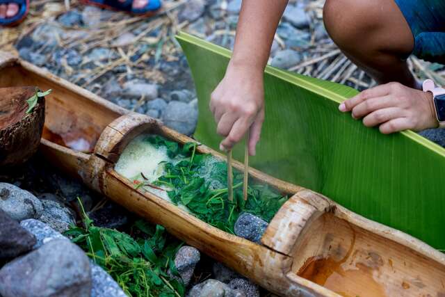 帶著孩子採集野菜，動手煮自己的石頭火鍋_圖片取自臺東縣政府縣政新聞