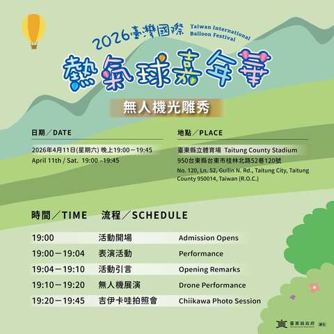 2026臺灣國際熱氣球嘉年華