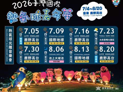 2026臺灣國際熱氣球嘉年華