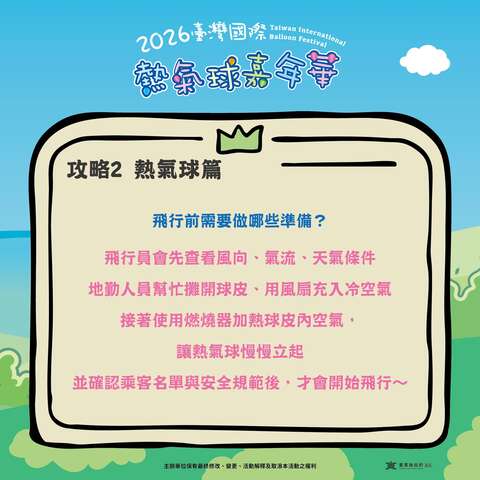 熱氣球嘉年華攻略PART2熱氣球篇問題回覆熱氣球飛行前準備圖片來源_臺灣國際熱氣球嘉年華FB