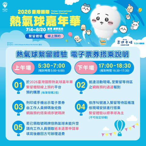 电子票券搭乘说明图_图片来源台湾国际热气球嘉年华脸书