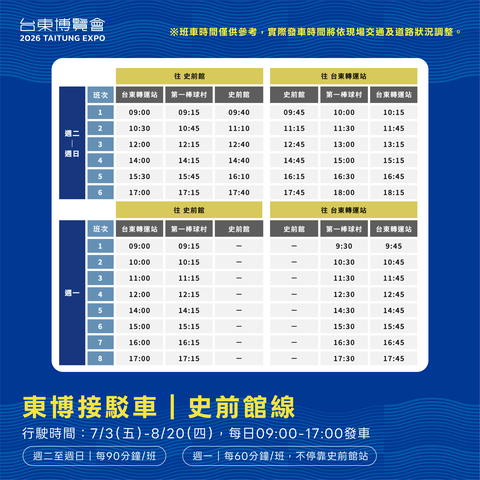 接駁車-史前館線_圖片來源臺東縣政府縣政新聞
