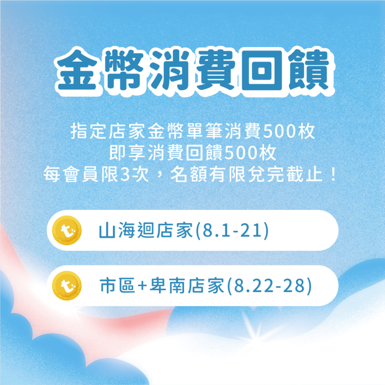 東岸舖食節金幣消費回饋_圖片來源台東縣政府縣政新聞
